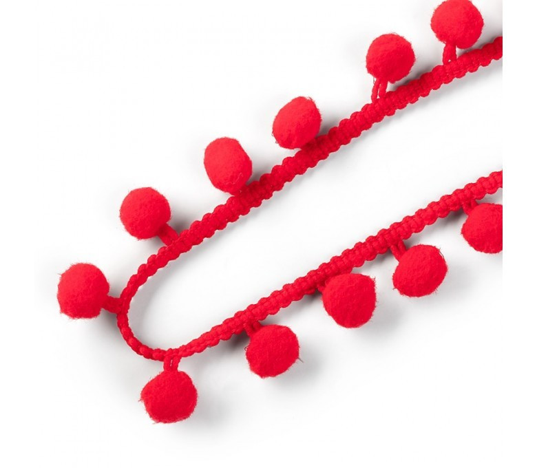 ADORNO DE POMPON 3.5MM ROJO (920 432)