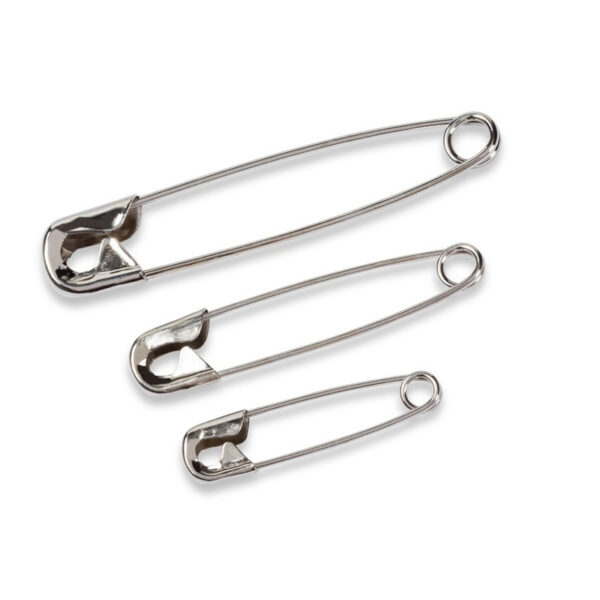 IMPERDIBLES 27/38/50MM PLATA 12U. 085224