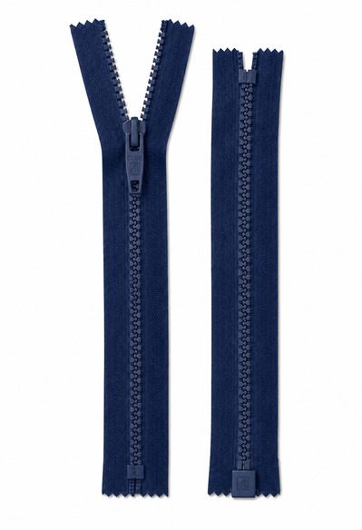 cremallera inyectada separable azul marino