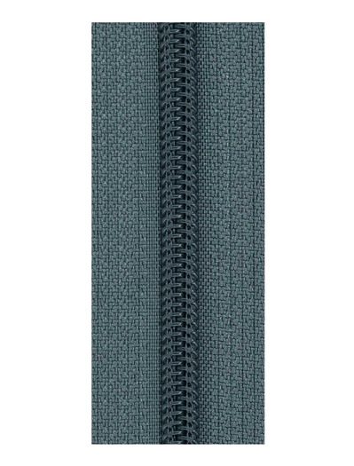 cremallera de espiral cerrada color gris plomo
