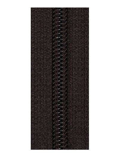 cremallera de espiral cerrada color marron