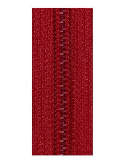 cremallera de espiral cerrada color rojo