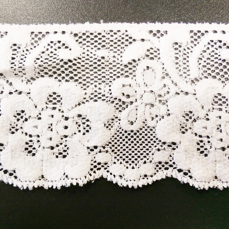 PUNTILLA ELÁSTICA 70MM RASCHEL BLANCA (WF)