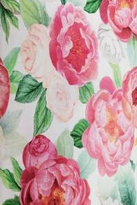 TELA DE FLORES CON HOJAS