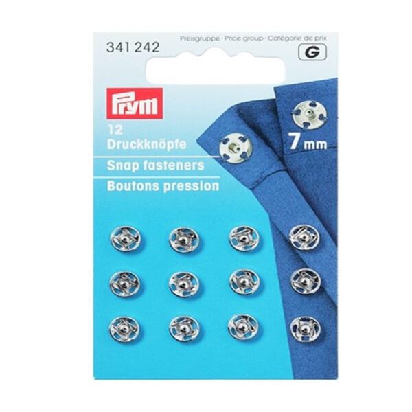 BROCHE DE PRESIÓN 7MM PLATA 341242