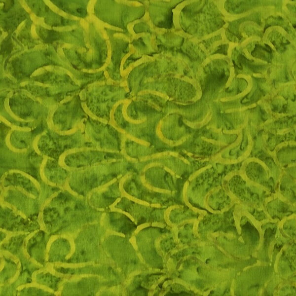 TELA BATIK VERDE CON HOJAS 25