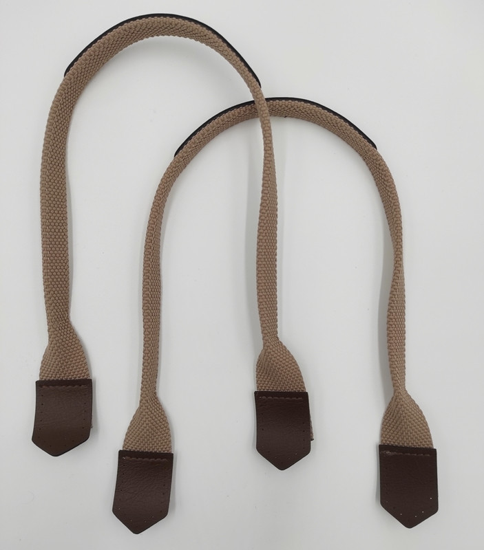 ASA TEJIDO TRENZADO Y PIEL MARRÓN OSCURO