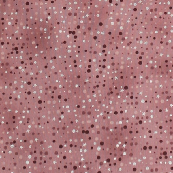 TELA TOPOS Y ESTRELLAS ROSA 0307