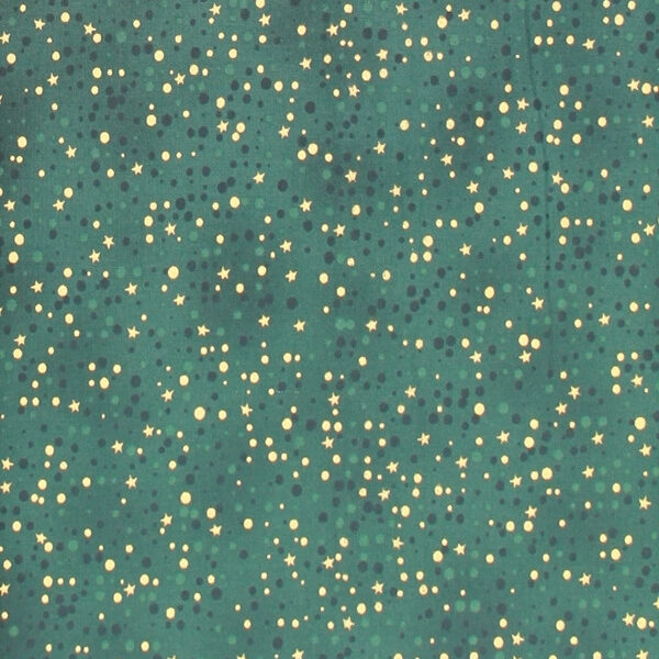 TELA TOPOS Y ESTRELLAS VERDE 0317