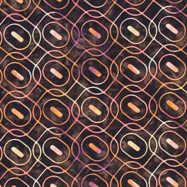 TELA ESTILO BATIK FONDO MARRÓN 0344