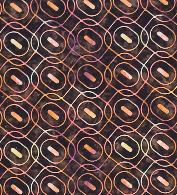 TELA ESTILO BATIK FONDO MARRÓN 0344