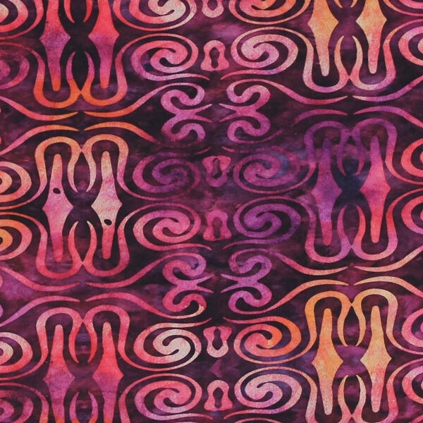 TELA ESTILO BATIK ESPIRALES Y ONDAS 0346