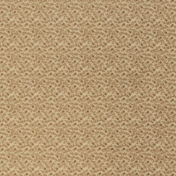 TELA MOTIVOS MARRONES SOBRE CREMA 0323