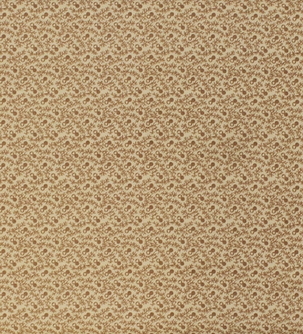 TELA MOTIVOS MARRONES SOBRE CREMA 0323