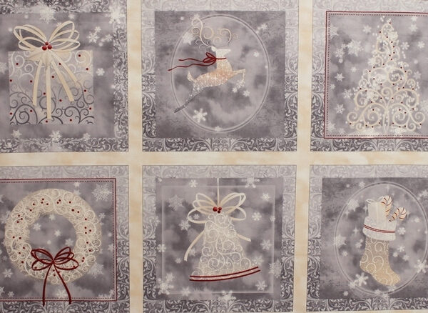 PANEL MOTIVOS NAVIDEÑOS FONDO GRIS 0384