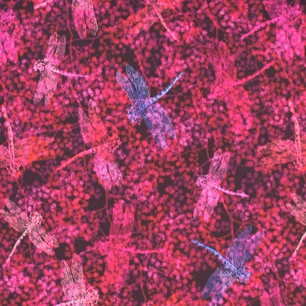 TELA LIBÉLULAS TONOS ROSAS 0391