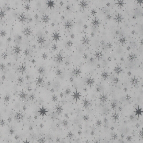 TELA NAVIDAD ESTRELLAS PLATEADAS 0311