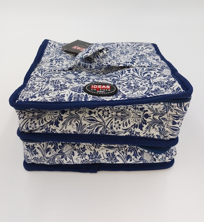 Clasificador azul floral