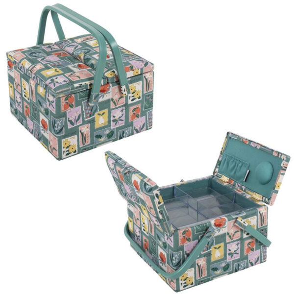 Costurero motivos florales grande