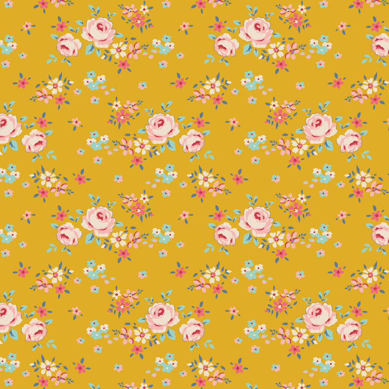 Tela Tilda Gracie Yellow floral 130117