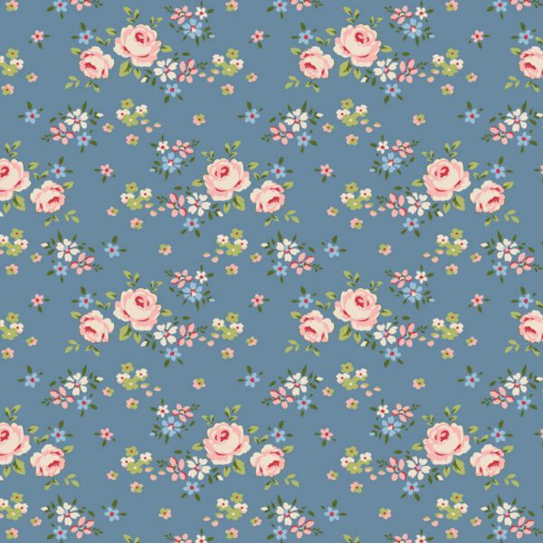 Tela Tilda Gracie Blue floral 130129