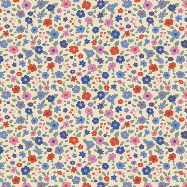 Tela Tilda Evie Blue floral 130133