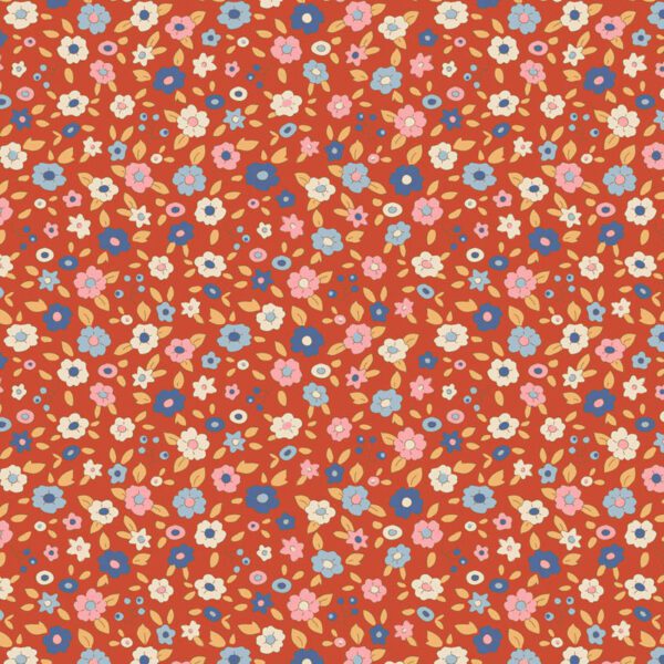 Tela Tilda Evie Rust floral 130138