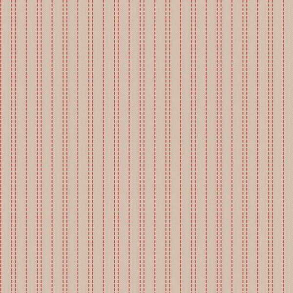 Tela Tilda Seamstripe Red rayas finas rojo 160083