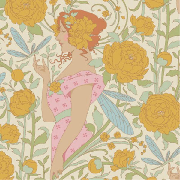 Tela Tilda Songbird Aubery Mustard - 100656