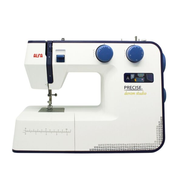Máquina de coser Alfa Precise Denim Studio vista frontal