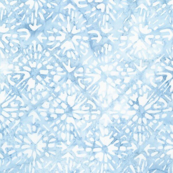 tela batik flores de hielo