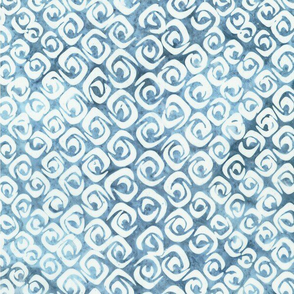 tela batik espirales celestes
