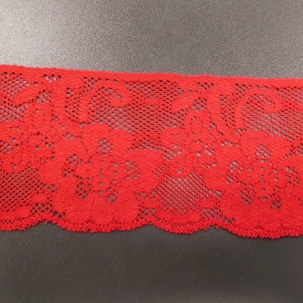 PUNTILLA ELÁSTICA 70MM RASCHEL ROJA (WF)