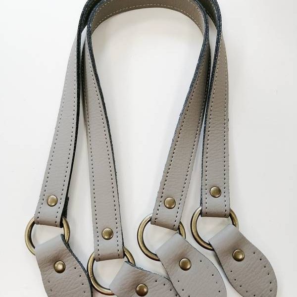 ASA CUERO SINTETICO OVAL 60x2cm GRIS 2u. C9208F