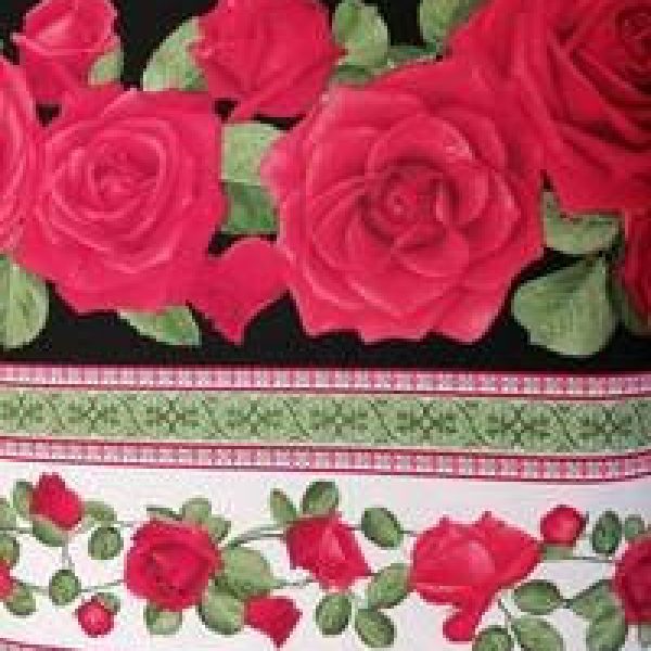 TELA DE ROSAS ROJAS