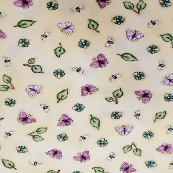 TELA DE MARIPOSAS EN AMARILLO