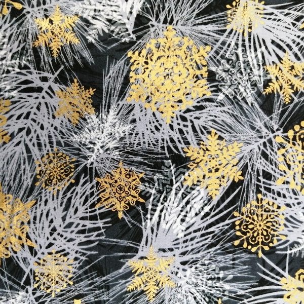 TELA NEGRA CON ESTAMPADOS NAVIDEÑOS 0009