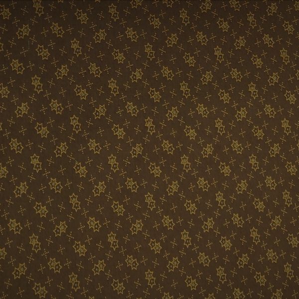 TELA MARRÓN CON ESTRELLAS 0109