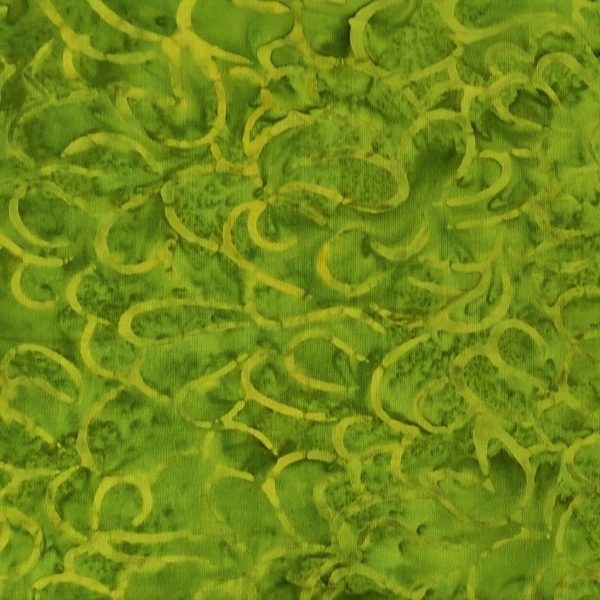 TELA BATIK VERDE CON HOJAS 25