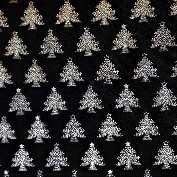 TELA NEGRA PINOS PLATEADOS 0180