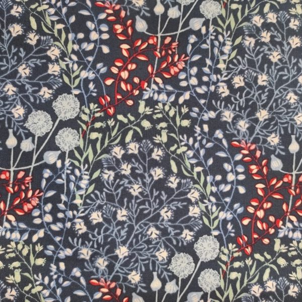 TELA AZUL CON FLORES 0252