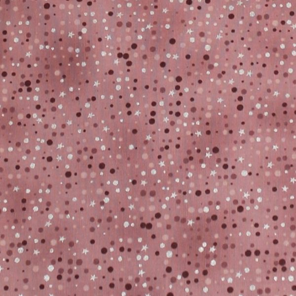 TELA TOPOS Y ESTRELLAS ROSA 0307