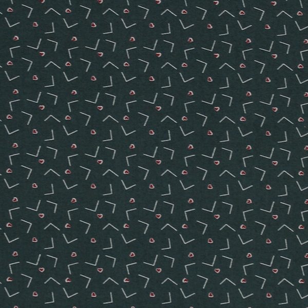 TELA CORAZONCITOS GRANATES 0332