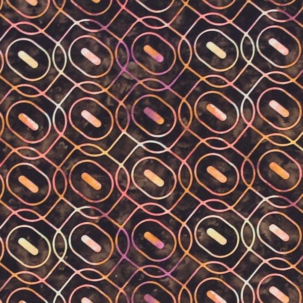 TELA ESTILO BATIK FONDO MARRÓN 0344