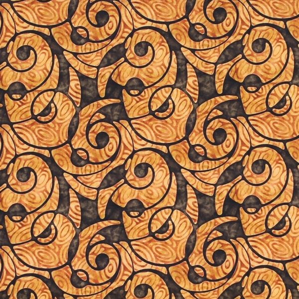 TELA ESTILO BATIK ESTAMPADO NARANJA 0347