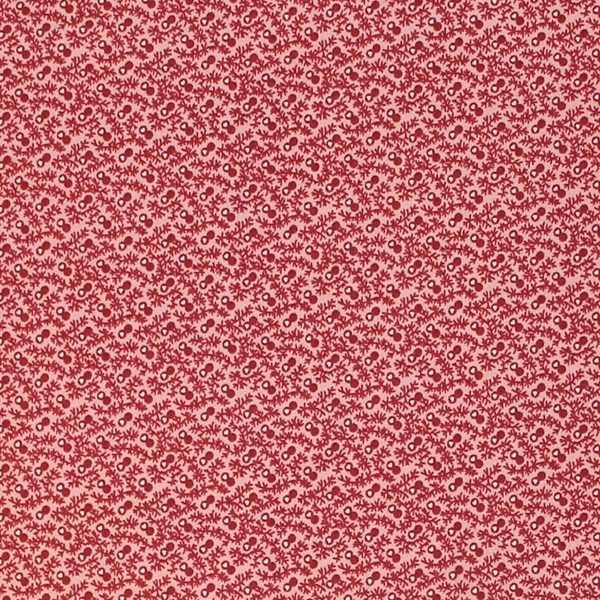 TELA MOTIVOS GRANATES SOBRE ROSA 0322