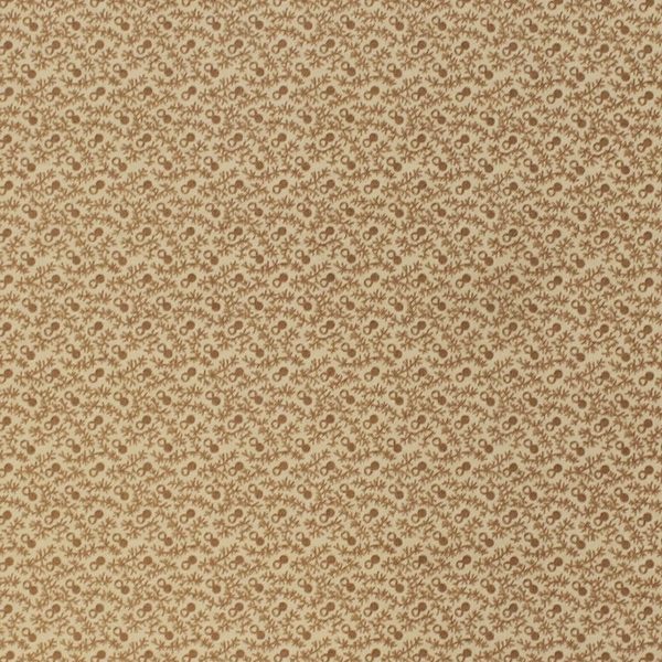 TELA MOTIVOS MARRONES SOBRE CREMA 0323