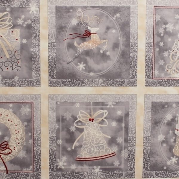 PANEL MOTIVOS NAVIDEÑOS FONDO GRIS 0384