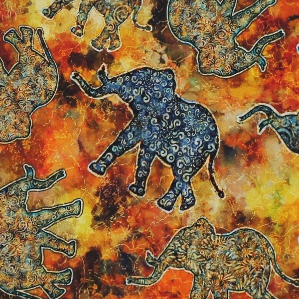 TELA ESTAMPADO ELEFANTES 0410