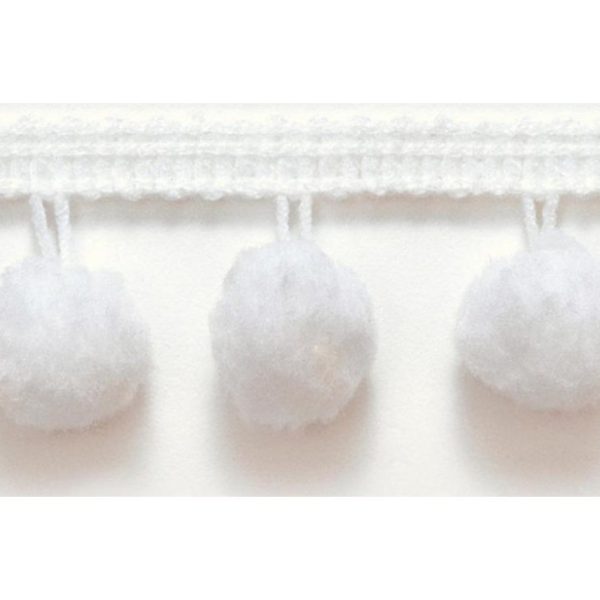 ADORNO DE POMPON 50CM Y 3.5MM DE ANCHO BLANCO (920 430)